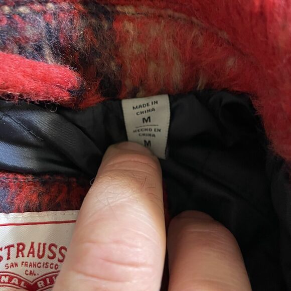 Levi's Jacket Plaid Soft Wool Blend Zip & Snap Up Quilted Lining‎ Womens M New - Picture 3 of 10